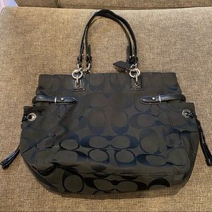 Coach monogram satchel handbag